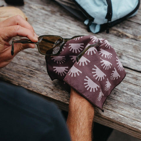 Tiny Towel: Sunshine/Burgundy