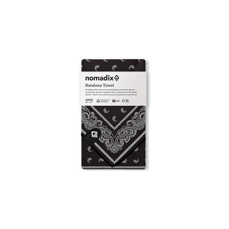 Bandana Towel: Paisley/Black