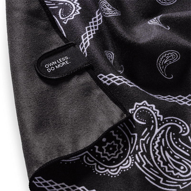 Bandana Towel: Paisley/Black