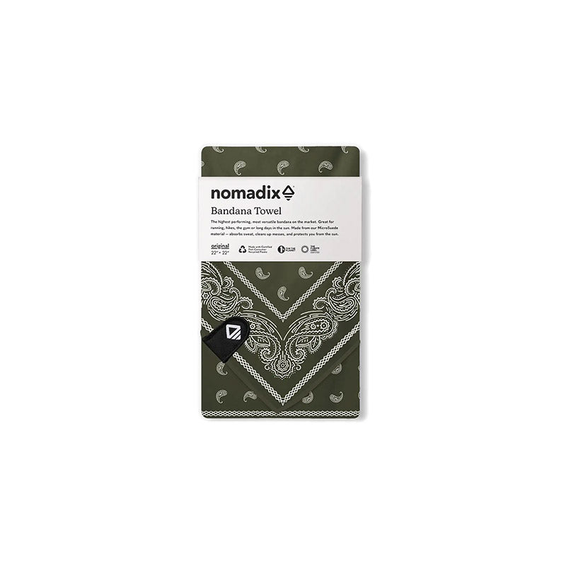 タケハナ Paisley/Forest Green Bandana Towel | Nomadix – NOMADIXオフィシャル