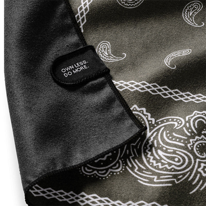 Bandana Towel: Paisley/Forest Green