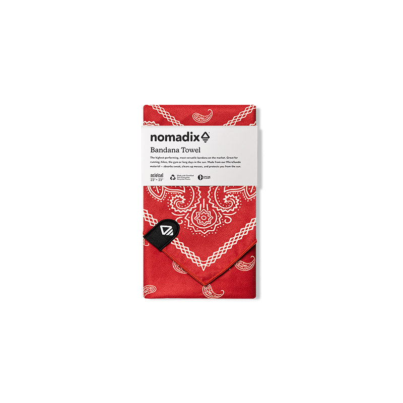 Bandana Towel: Paisley/Red