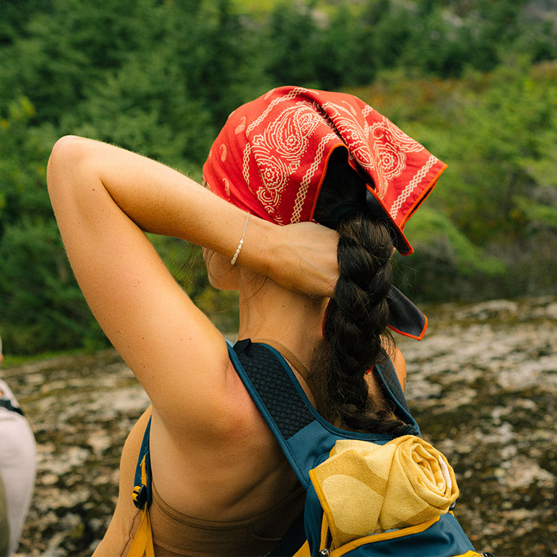 Bandana Towel: Paisley/Red