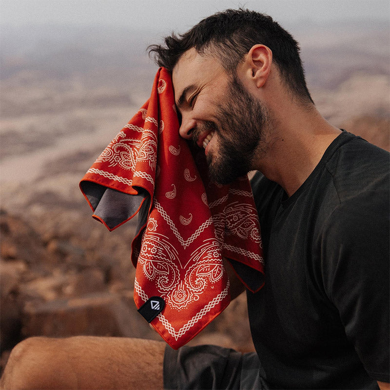 Bandana Towel: Paisley/Red
