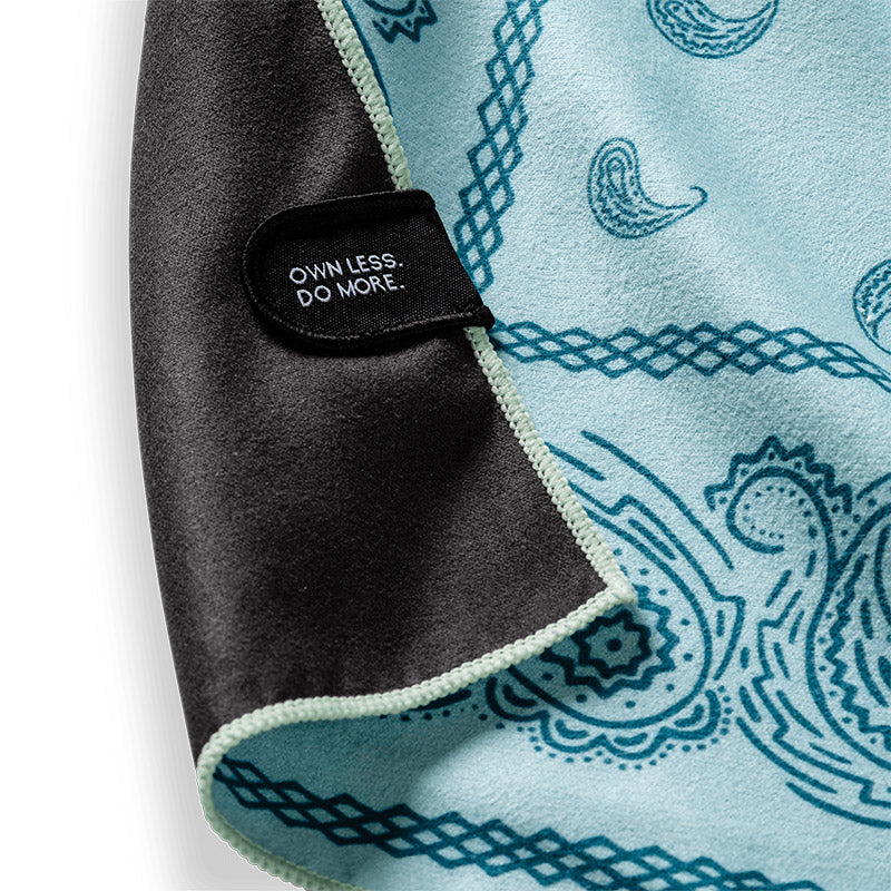 Bandana Towel: Paisley/Seafoam GR