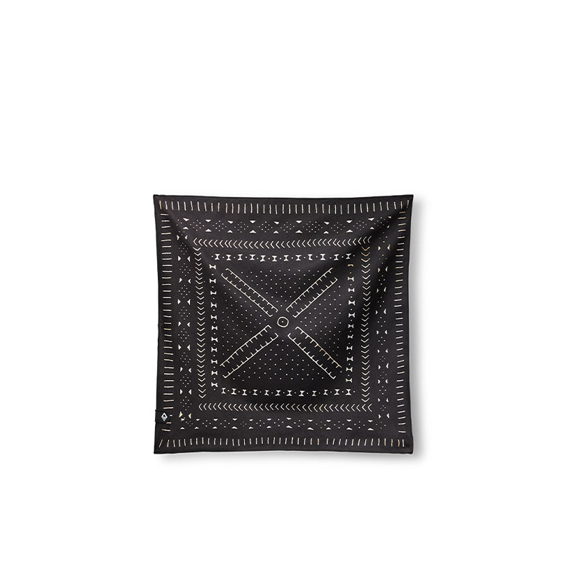 Bandana Towel: Mud Cloth Black