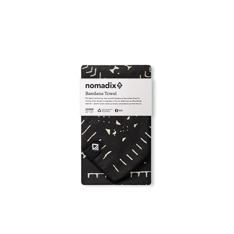 Bandana Towel: Mud Cloth Black