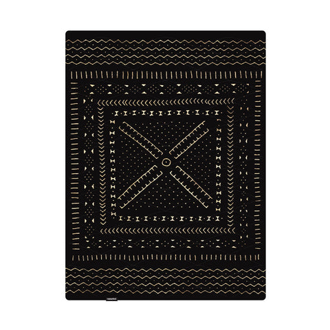 Puffer Blanket: Mud Cloth/Black