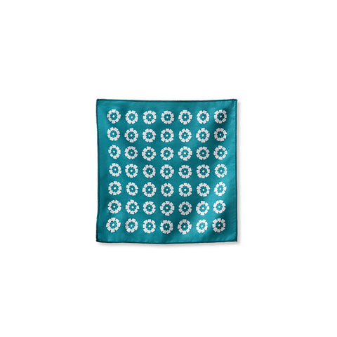 Tiny Towel: Fresh Flowers/Teal Ocean