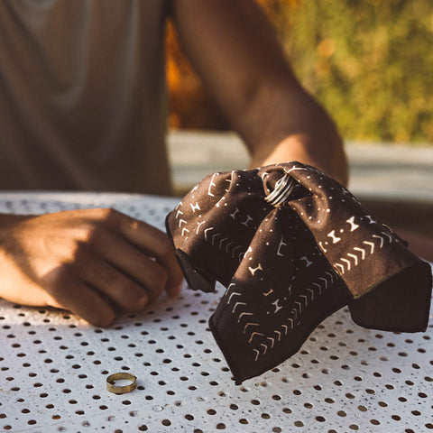 Tiny Towel: MudCloth/Black