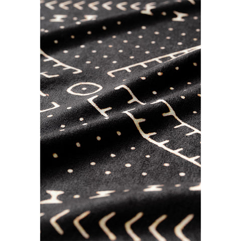 Fitness Towel: Mud Cloth/Black