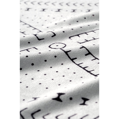 Fitness Towel: Mud Cloth/White