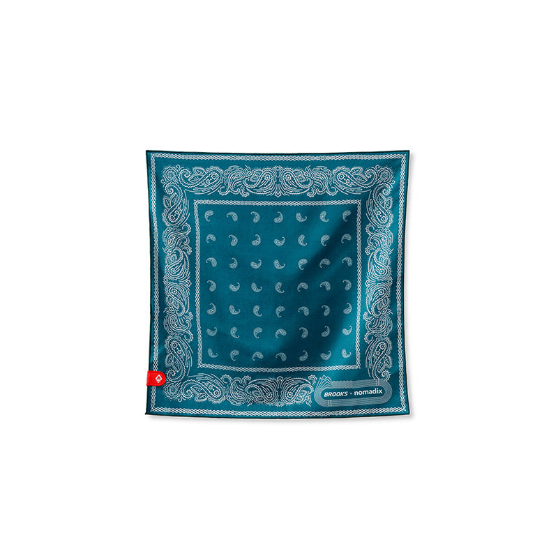 Bandana Towel: Paisley/Teal Ocean (Nomadix x Brooks)