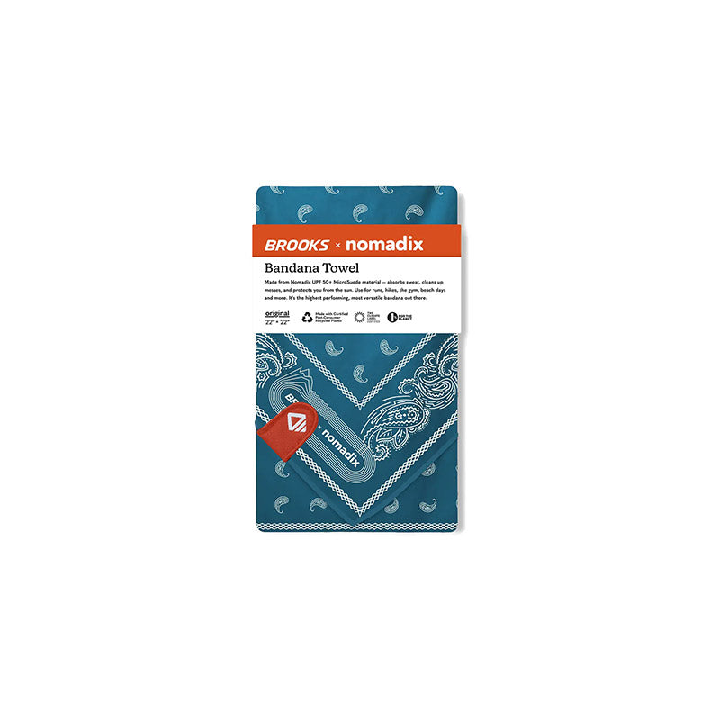 Bandana Towel: Paisley/Teal Ocean (Nomadix x Brooks)