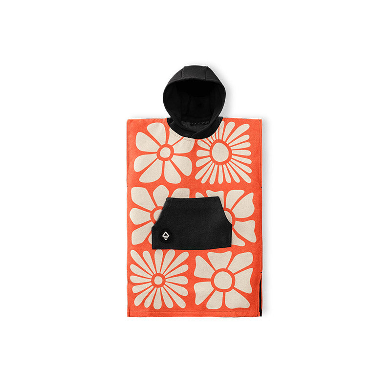Kids Changing Poncho: Big Flower B/Ex Orange