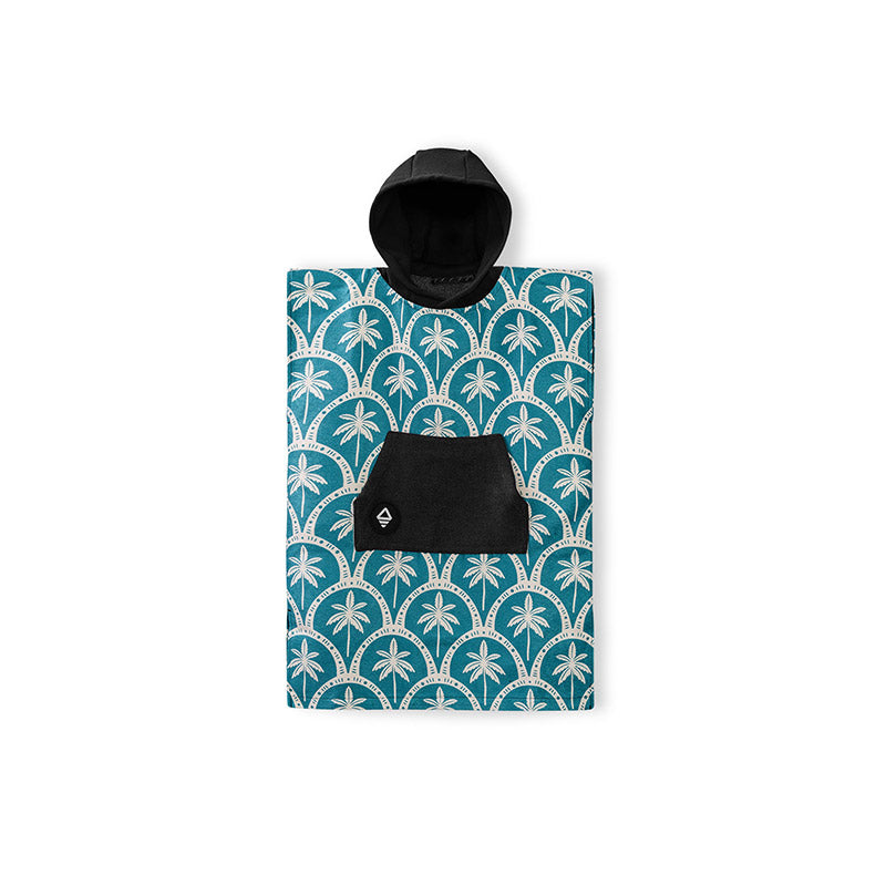 Kids Changing Poncho: Palm Resort/Teal Ocean
