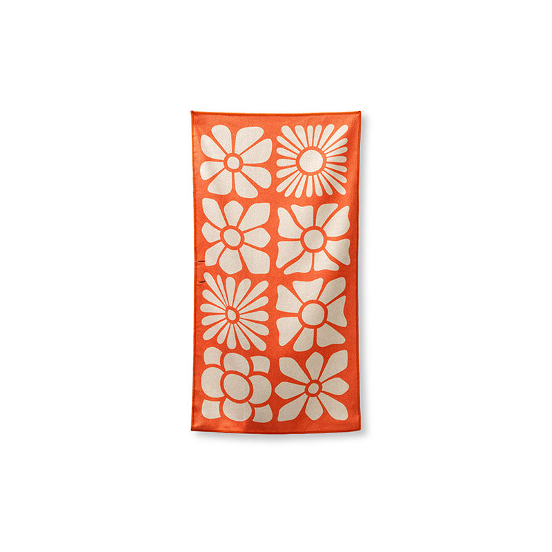 Hand Towel: Big Flowers/Ex Orange