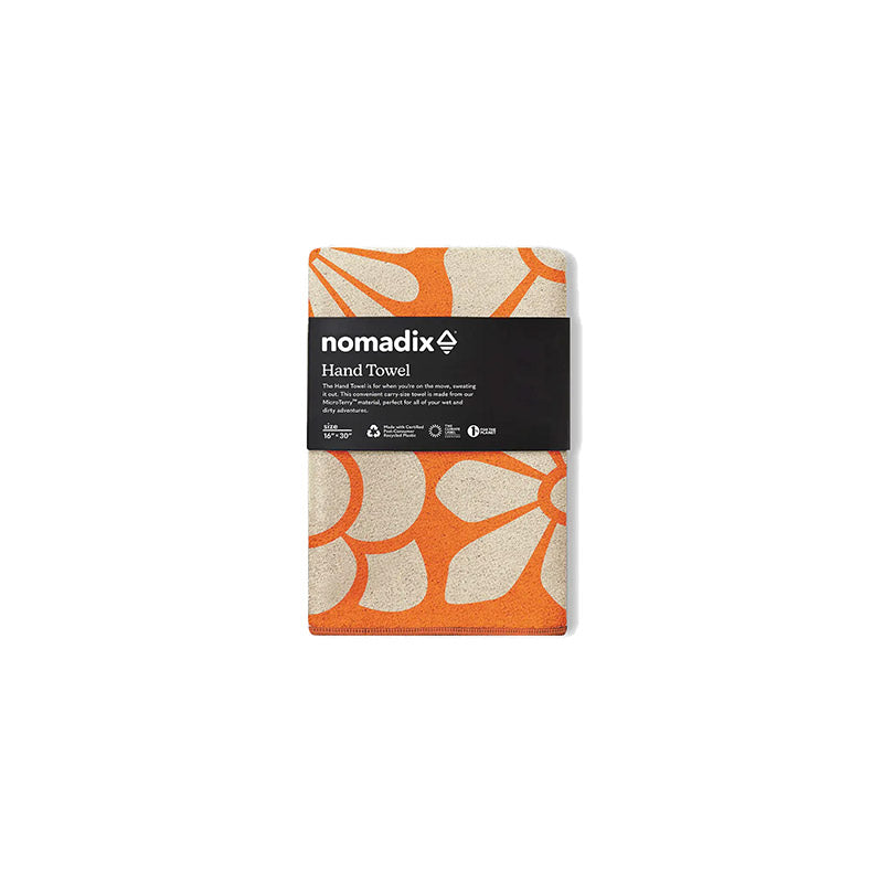 Hand Towel: Big Flowers/Ex Orange
