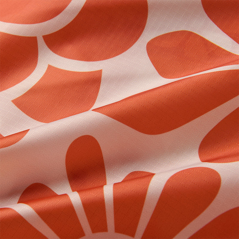 Pocket Tote: Big Flower B/Ex Orange