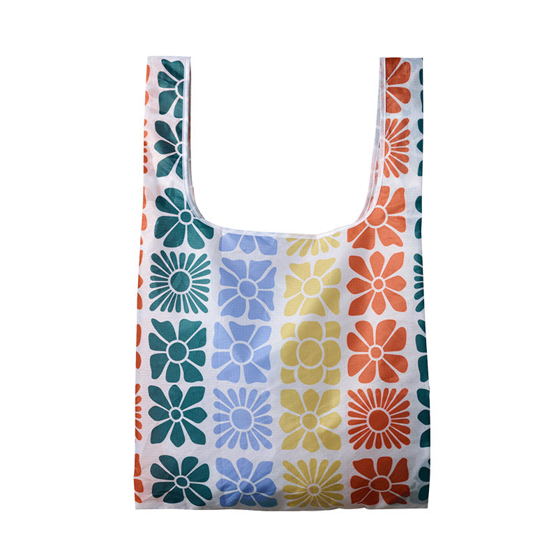 Pocket Tote: Flowerbed/Multi