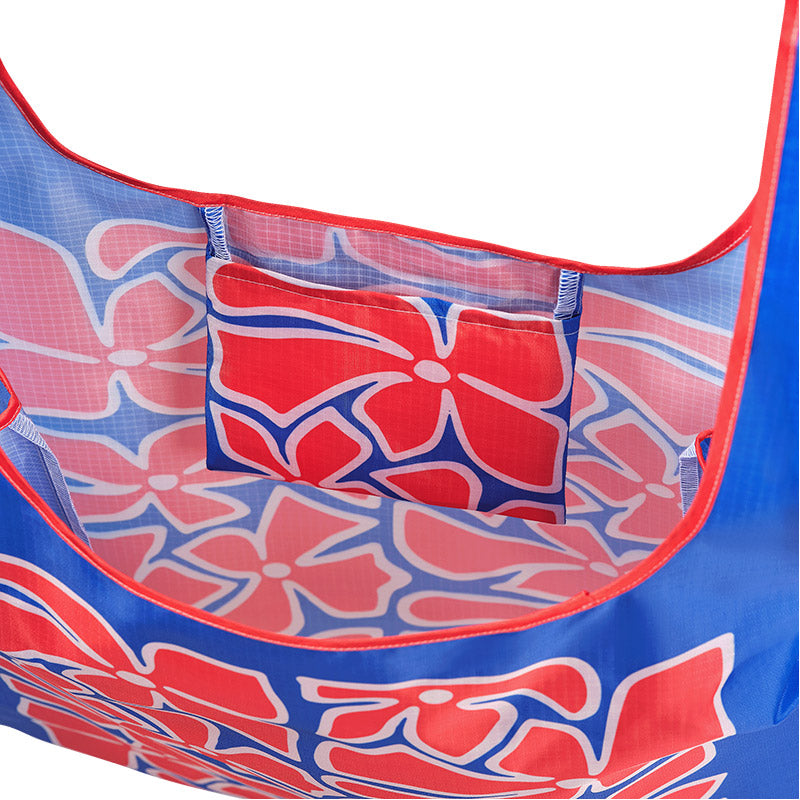 Pocket Tote: Wild FL/ST Blue Red