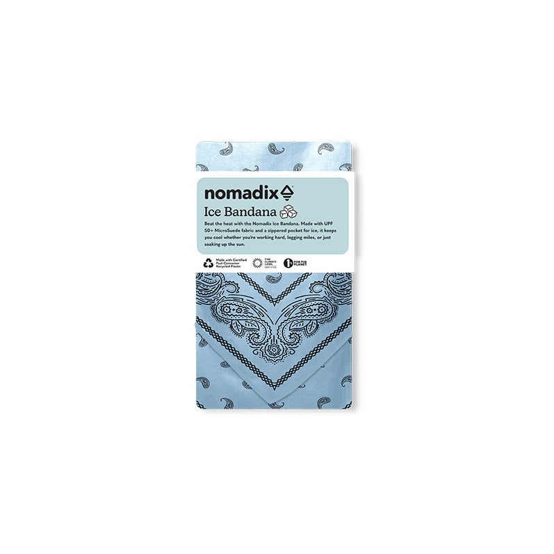 Ice Bandana Towel: Paisley/Pale Blue
