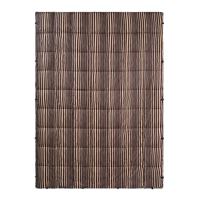 Graphene Puffer Blanket: HRTG Stripe/Black Tan