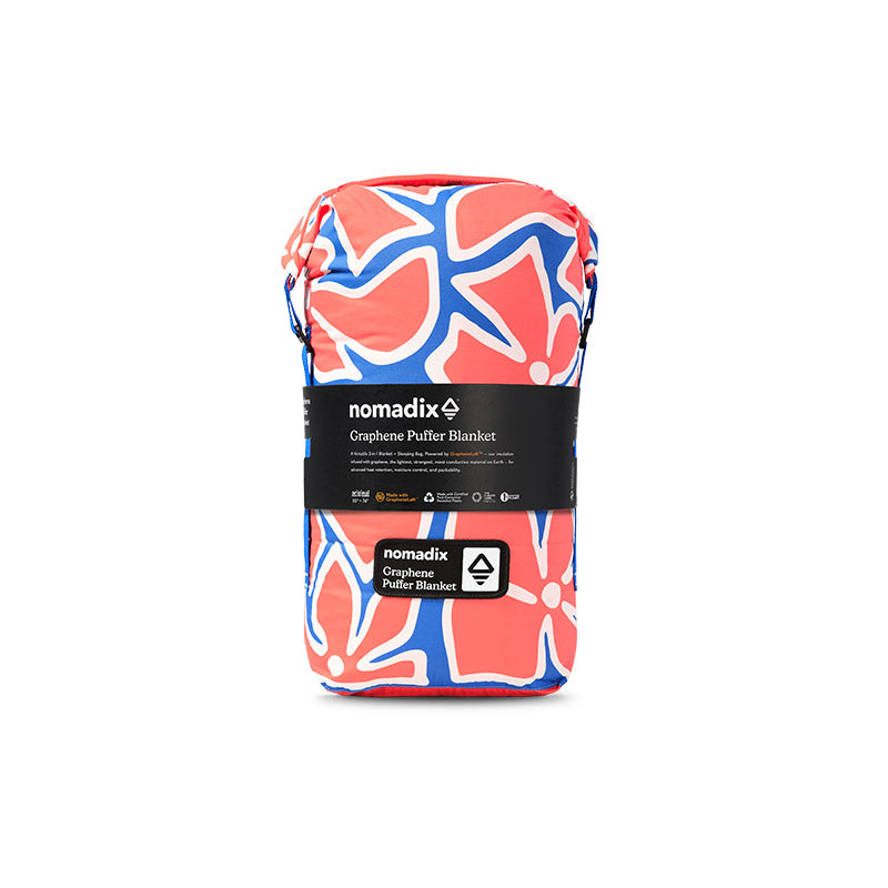 Graphene Puffer Blanket: Wild FL/ST Blue Red