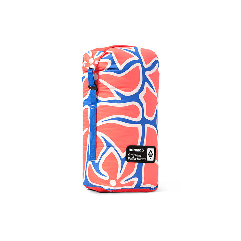 Graphene Puffer Blanket: Wild FL/ST Blue Red