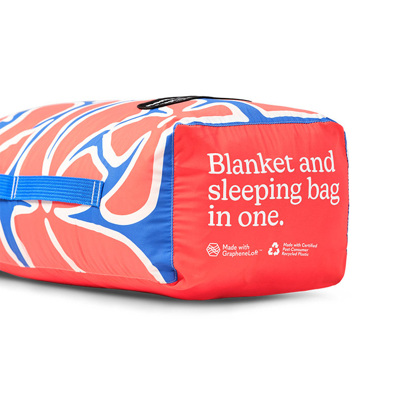 Graphene Puffer Blanket: Wild FL/ST Blue Red