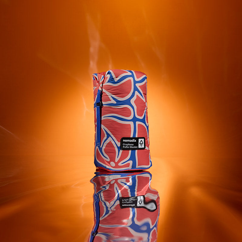 Graphene Puffer Blanket: Wild FL/ST Blue Red