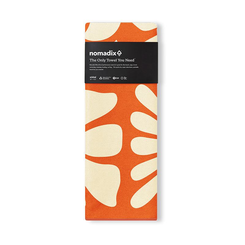 Original Towel: Big Flowers/Ex Orange