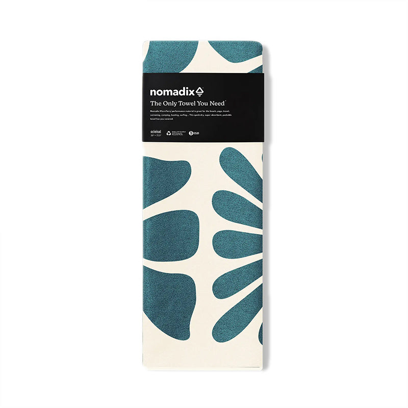 Original Towel:Big Flowers/Teal Ocean