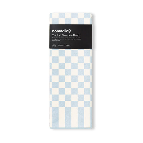 Original Towel: Checked Out/Pale Blue Sky