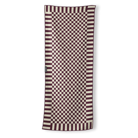 Original Towel: Checked Out/Burgundy