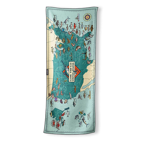 Original Towel: Game Fish Map