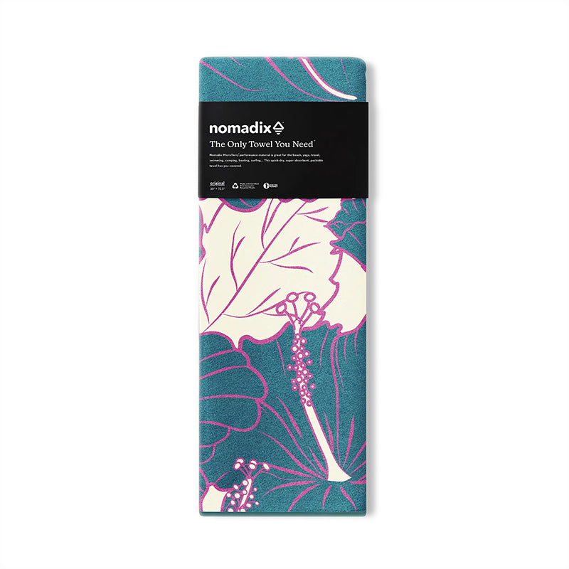 Original Towel: Hibiscus/Teal Ocean