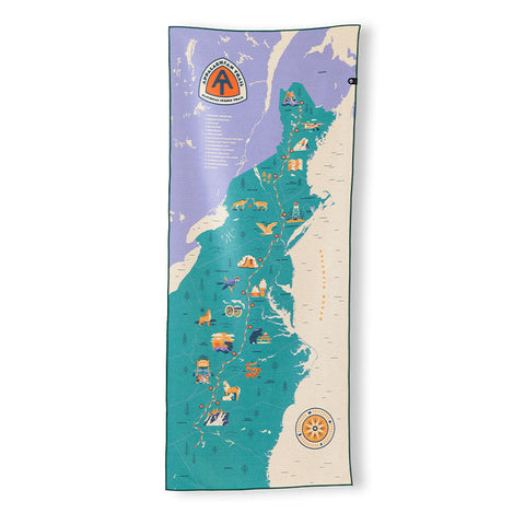 Original Towel: Appalachian Trail Map