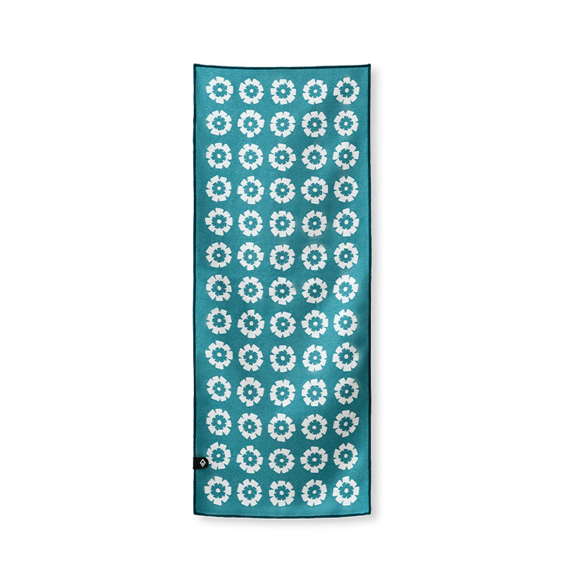 Mini Towel: Fresh Flowers/Teal Ocean