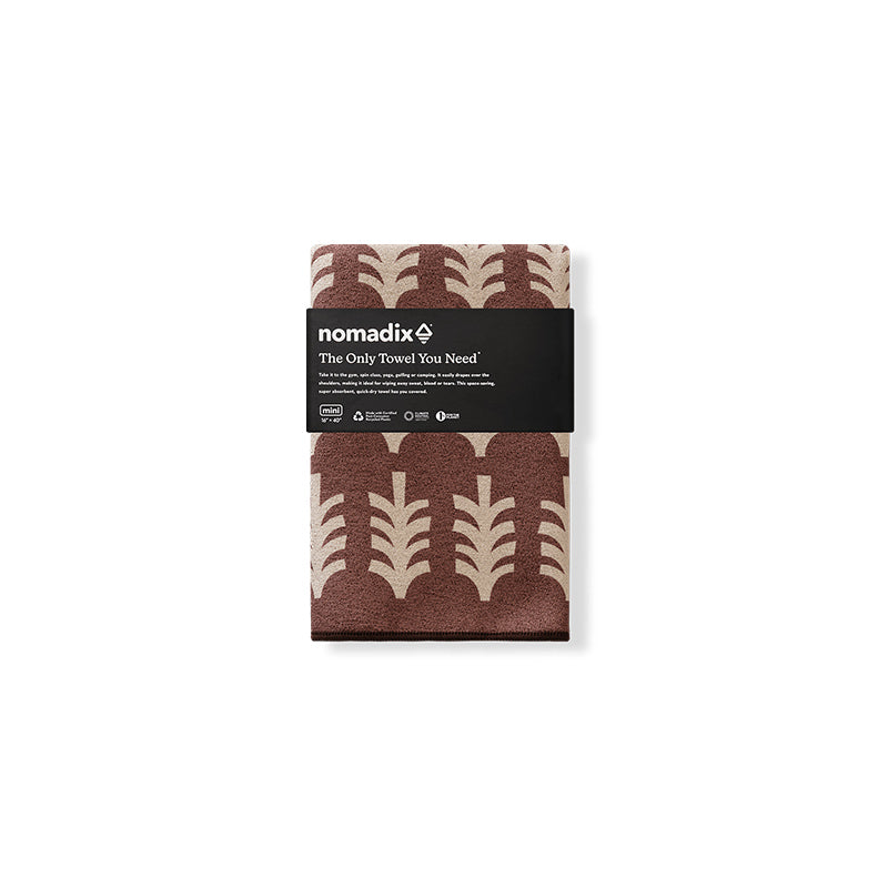 Mini Towel: Fresh Pines/Burgundy Beige