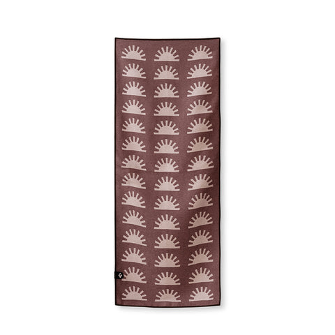 Mini Towel: Sunshine/Burgundy