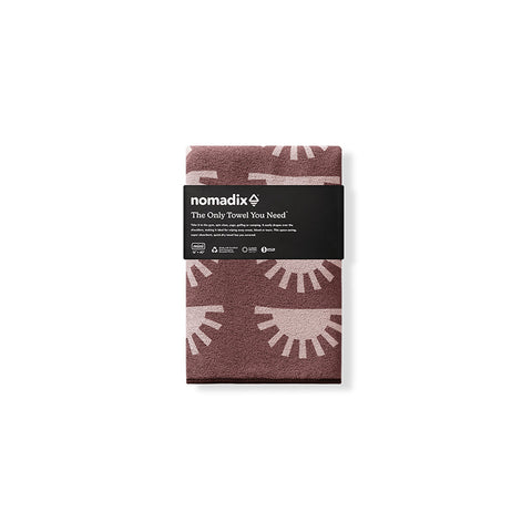 Mini Towel: Sunshine/Burgundy
