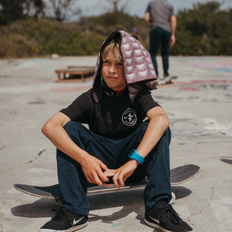 Mini Towel: Sunshine/Burgundy