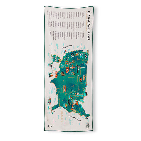 Original Towel: 59 Parks Us Map